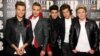 One Direction seen backstage during the BRIT Awards 2013 at the o2 Arena, Feb. 20, 2013, in London.