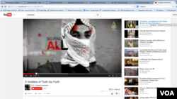 Akun YouTube "US Central Command CENTCOM" yang pernah diretas oleh pendukung ISIS tahun lalu (foto: dok). CENTCOM dituduh memanipulasi data intelijen soal ISIS.