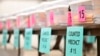 Counted ballots for various precincts are displayed at the Flathead County Fairgrounds in Kalispell, Mont., on Nov. 9, 2022. 