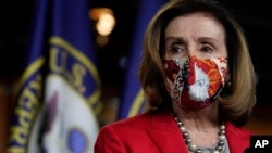 FILE - House Speaker Nancy Pelosi of California speaks during a news conference, Dec. 30, 2020, on Capitol Hill in Washington.