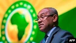 Le president de la Confédération africaine de football, Ahmad, lors de la 40e Assemblée générale de la CAF, Casablanca, Maroc, le 2 février 2018.