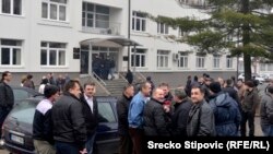 Radnici Vitezita protestuju u Vitezu, januar 2014. godine.