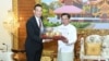 ထိုင်း နိုင်ငံခြားရေး ဝန်ကြီး Maris Sangiampongsa စစ်ကောင်စီ ခေါင်းဆောင် ဗိုလ်ချုပ်မှူးကြီး မင်းအောင်လှိုင်ကို တွေ့ဆုံ။ ဖေဖော်ဝါရီ ၂၂၊ ၂၀၂၅ ခုနှစ်။ ဓာတ်ပုံ - SAC Information / Telegram 