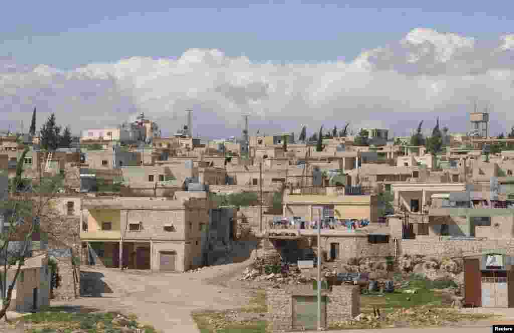 A general view shows Khan al-Assal near where residents say a March 19 chemical weapon attack occurred. 