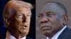 Les présidents américain et sud-africain Donald Trump et Cyril Ramaphosa.