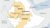 Map locating Amhara and Oromiya regions where protests occurred in Ethiopia.