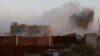 Smoke rises after what activists said were clashes with Islamic State fighters in Soran Azaz, Aleppo, Syria. June 1, 2015.
