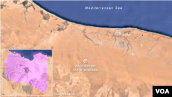 Airstrikes near Sirte, Libya