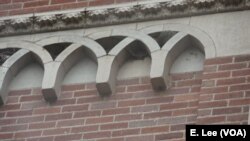 This is an example of how animals, birds in this case, have used human created structures, such as this building, and made it a home. It is a building on the campus of University of California Los Angeles.