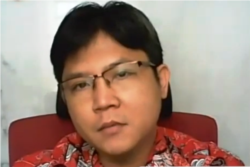 Dosen dan peneliti antikorupsi di SAKSI, Universitas Mulawarman Herdiansyah Hamzah, dalam tangkapan layar. (Foto: VOA/Nurhadi Sucahyo)