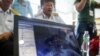 A map of a flight plan is seen on a computer screen during a meeting before a mission to find the Malaysia Airlines flight MH370 that disappeared from radar screens in the early hours of Saturday, at Phu Quoc Airport on Phu Quoc Island, March 10, 2014.