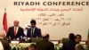 Yemen's President Abd Rabbuh Mansur Hadi (L) attends the opening of "Riyadh Conference for Saving Yemen and Building Federal State" in the Saudi capital Riyadh, on May 17, 2015. 