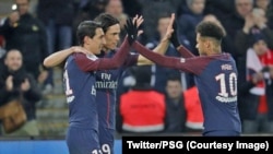 Paris SG lors de la 26e journée du Championnat de France, samedi, au Parc des Princes, 17 février 2018. (Twitter/PSG)