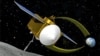 An artist's conception of the OSIRIS-REx spacecraft collecting a sample from asteroid 1999 RQ36 (aka: Bennu)