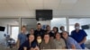 The ICU team at Lake Charles Memorial Hospital getting together for a photo on the morning after the storm had passed. (Photo Courtesy/Shannon Williams)