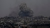 Smoke and explosions rise inside the Gaza Strip, as seen from southern Israel, March 17, 2024