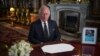 UK, London, Britain's King Charles III makes a televised address 