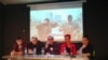 Konferencija za štampu Partije ujedinjenih fantoma, u Beogradu, 1. oktobra 2019.