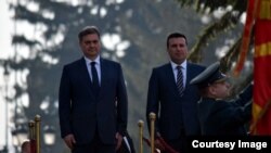 Doček predsjedavajućeg Vijeća ministara BiH Denisa Zvizdića u Skoplju
