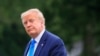 President Donald Trump walks across the South Lawn of the White House in Washington, July 11, 2020.