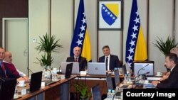 Sastanak čelnih ljudi Vijeća ministara sa prvim ljudima Obavještajno sigurnosne agencije i Direkcije za koordinaciju policijskih tijela, 22. februar 2018.