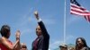 President Barack Obama gives the thumbs-up after signing an Executive Order to help protect military service members from aggressive and deceptive targeting by educational institutions at Fort Stewart, Georgia, April 27, 2012.