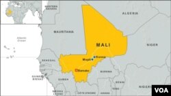 Peta wilayah Mali yang berkecamuk, meliputi kota Konna, Mopti dan Bamako (Foto: dok). Militer Mali berhasil merebut kembali kota Konna dari tangan pemberontak militan terkait al-Qaida, Jum'at (18/1).