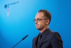 Menlu Jerman Heiko Maas dalam konferensi pers di Berlin. (Foto: dok).