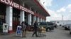 Shoppers stock up on groceries and bottled water at Fiesta Grocery store in southwest Houston at Bellaire Blvd. and South Gessner Road.