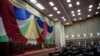 Le parlement centrafricain lors de la réception du secrétaire général de l'ONU Antonio Guterres, le 27 octobre 2017