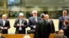 Na slici sa lijeva: Jadranko Prlić, Bruno Stojić, Slobodan Praljak, Milovoj Petković i Valentin Ćorić, 29. maj 2013. godine.